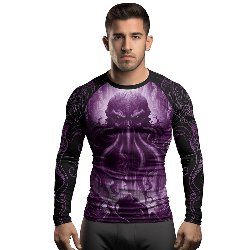 Rashninja Majestic Octopus Men's Long Sleeve Rash Guard - Rashninja LLC