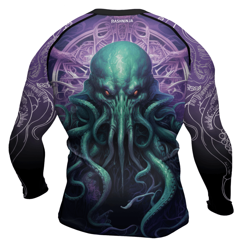 Rashninja Madness Manifest Cthulhu Men's Long Sleeve Rash Guard - Rashninja LLC