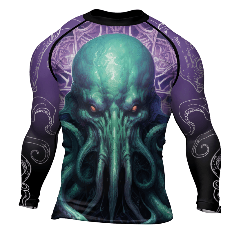 Rashninja Madness Manifest Cthulhu Men's Long Sleeve Rash Guard - Rashninja LLC