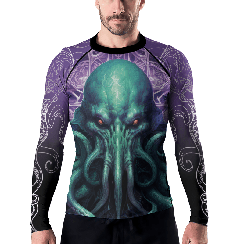 Rashninja Madness Manifest Cthulhu Men's Long Sleeve Rash Guard - Rashninja LLC