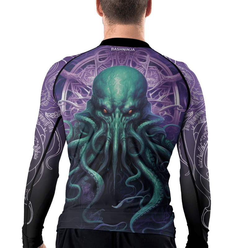 Rashninja Madness Manifest Cthulhu Men's Long Sleeve Rash Guard - Rashninja LLC