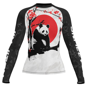Rashninja Panda Bamboo Haven Women's Long Sleeve Rash Guard