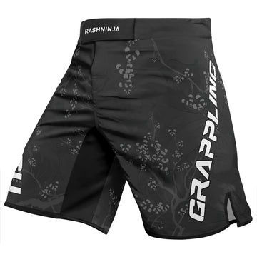 Rashninja Panda Bamboo Haven Men's Fight Shorts
