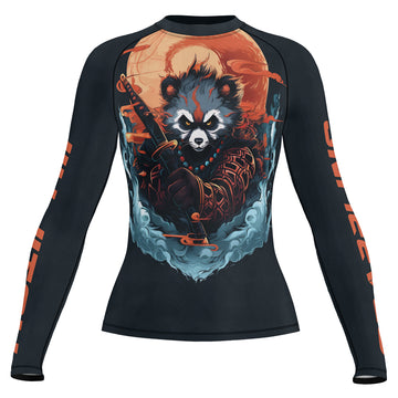 Rashninja Panda Samurai Honor Women's Long Sleeve Rash Guard