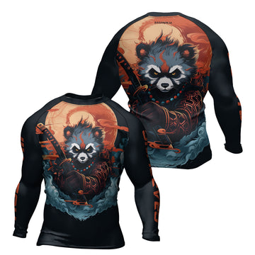 Rashninja Panda Samurai Honor Men's Long Sleeve Rash Guard