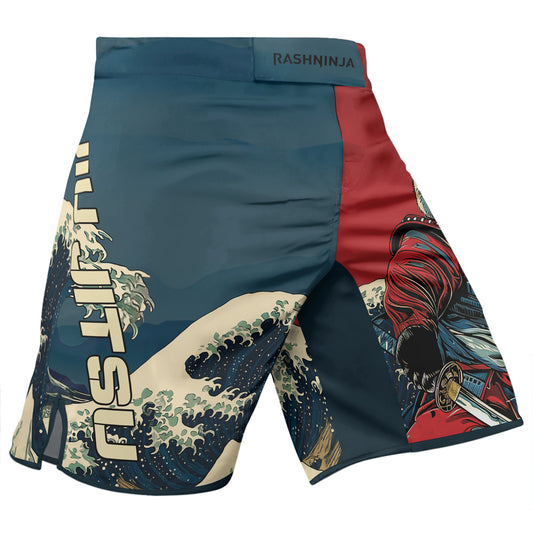 Rashninja Panda Samurai River Men's Fight Shorts