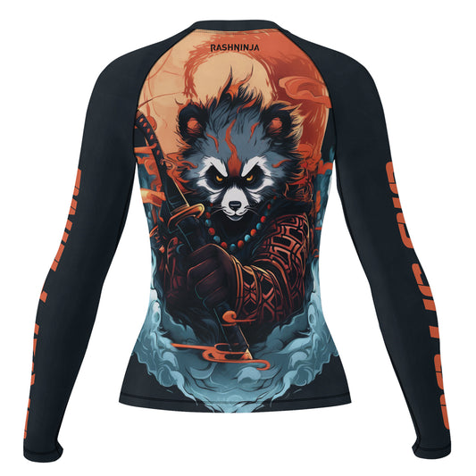Rashninja Panda Samurai Honor Women's Long Sleeve Rash Guard