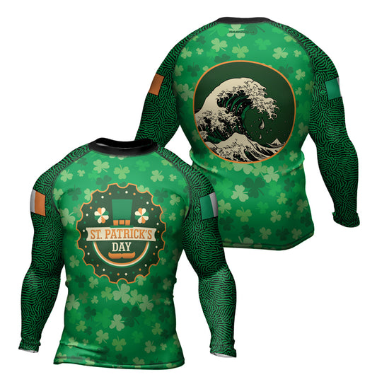 Rashninja St. Patrick's Day Men's Long Sleeve Rash Guard | Patrick