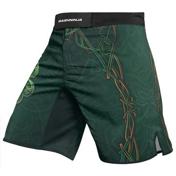 Rashninja Irish Golden Shamrock Men's Fight Shorts