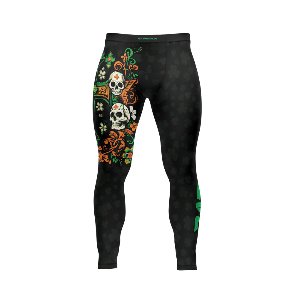 Rashninja Irish Skull Cross Shamrock Men's Spats