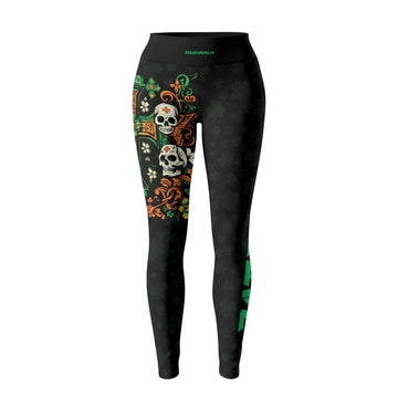 Rashninja Irish Skull Cross Shamrock Women's Leggings