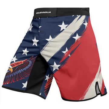 Rashninja Patriot Soaring Eagle Men's Fight Shorts