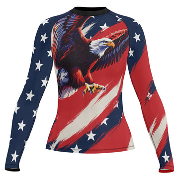 Rashninja Patriot Soaring Eagle Women's Long Sleeve Rash Guard