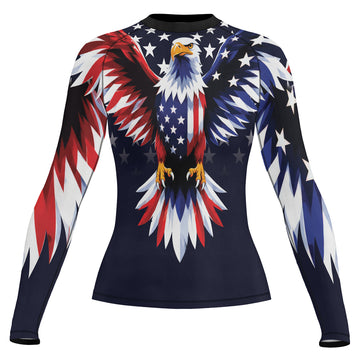 Rashninja American Patriot Eagle Women's Long Sleeve Rash Guard