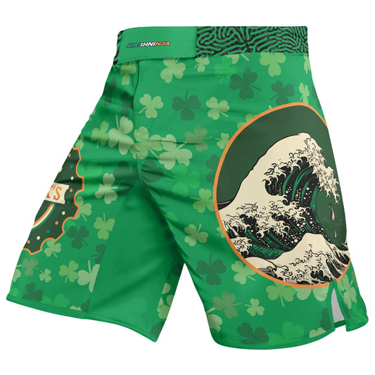 Rashninja St. Patrick's Day Men's Fight Shorts | Patrick MMA Shorts