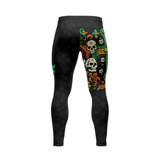 Rashninja Irish Skull Cross Shamrock Men's Spats