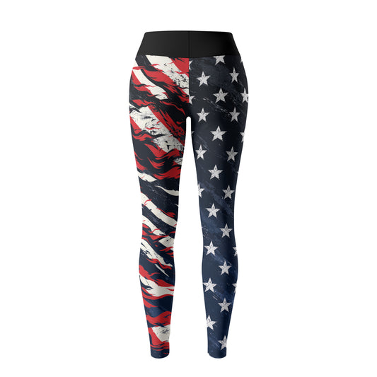 Rashninja Patriot Waving Flag Women's Leggings