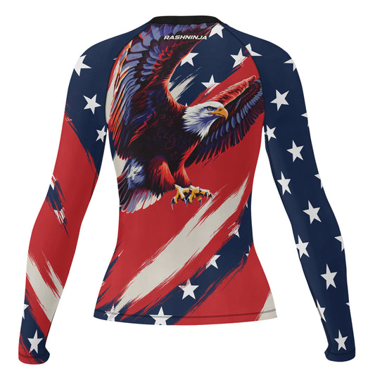Rashninja Patriot Soaring Eagle Women's Long Sleeve Rash Guard