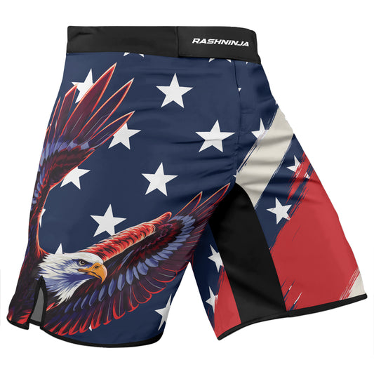 Rashninja Patriot Soaring Eagle Men's Fight Shorts