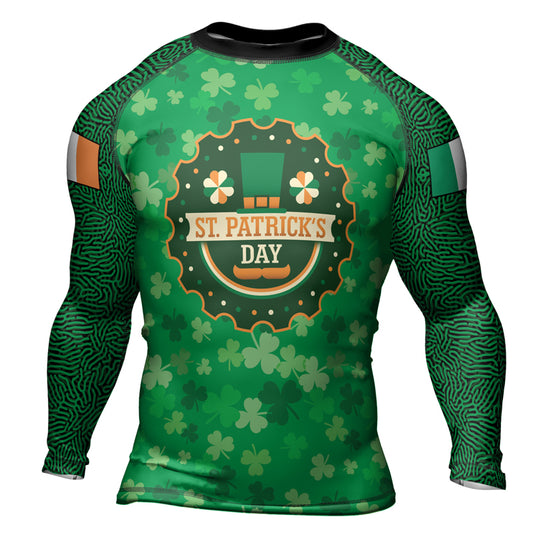 Rashninja St. Patrick's Day Men's Long Sleeve Rash Guard | Patrick