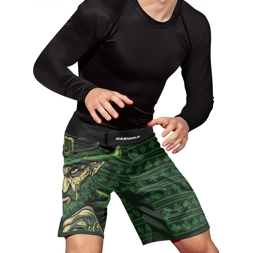 Rashninja Fighting Irish Leprechaun Fist Men's Fight Shorts