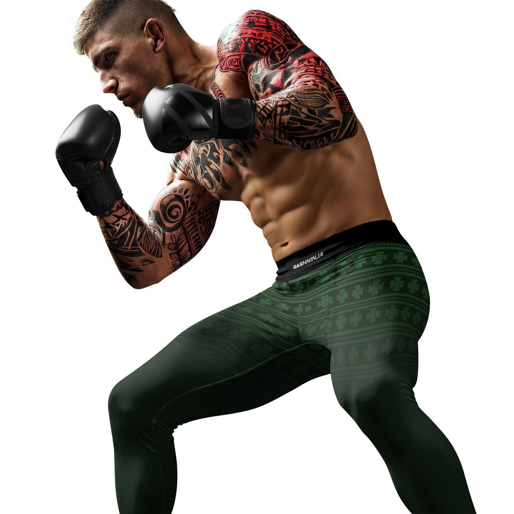 Rashninja Fighting Irish Leprechaun Fist Men's Spats