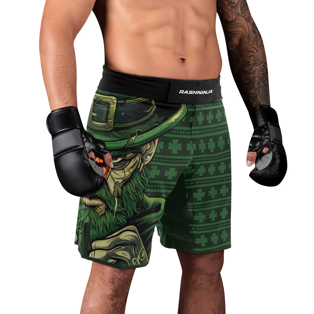Rashninja Fighting Irish Leprechaun Fist Men's Fight Shorts