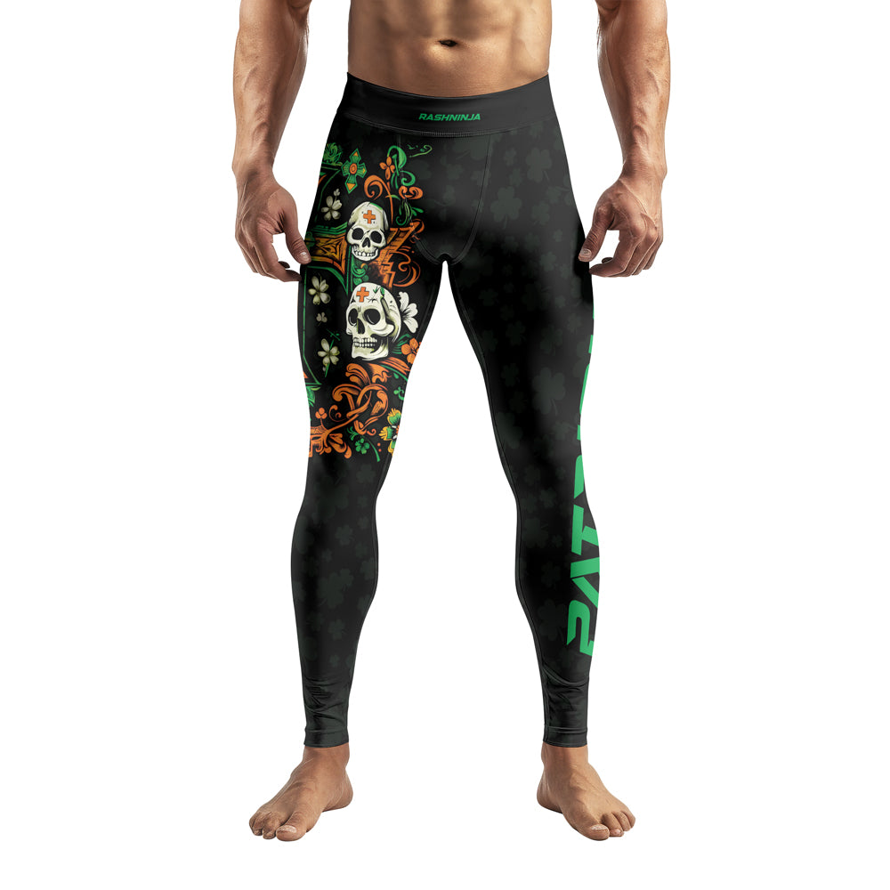 Rashninja Irish Skull Cross Shamrock Men's Spats
