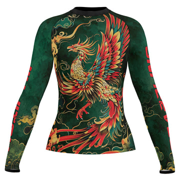 Rashninja Phoenix Flame Aurora Women's Long Sleeve Rash Guard