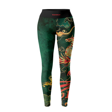 Rashninja Phoenix Emerald Flame Women's Leggings