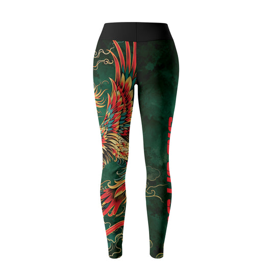 Rashninja Phoenix Emerald Flame Women's Leggings