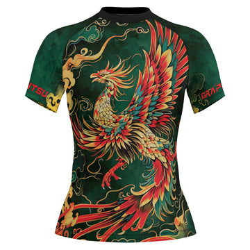 Rashninja Phoenix Flame Aurora Women's Short Sleeve Rash Guard