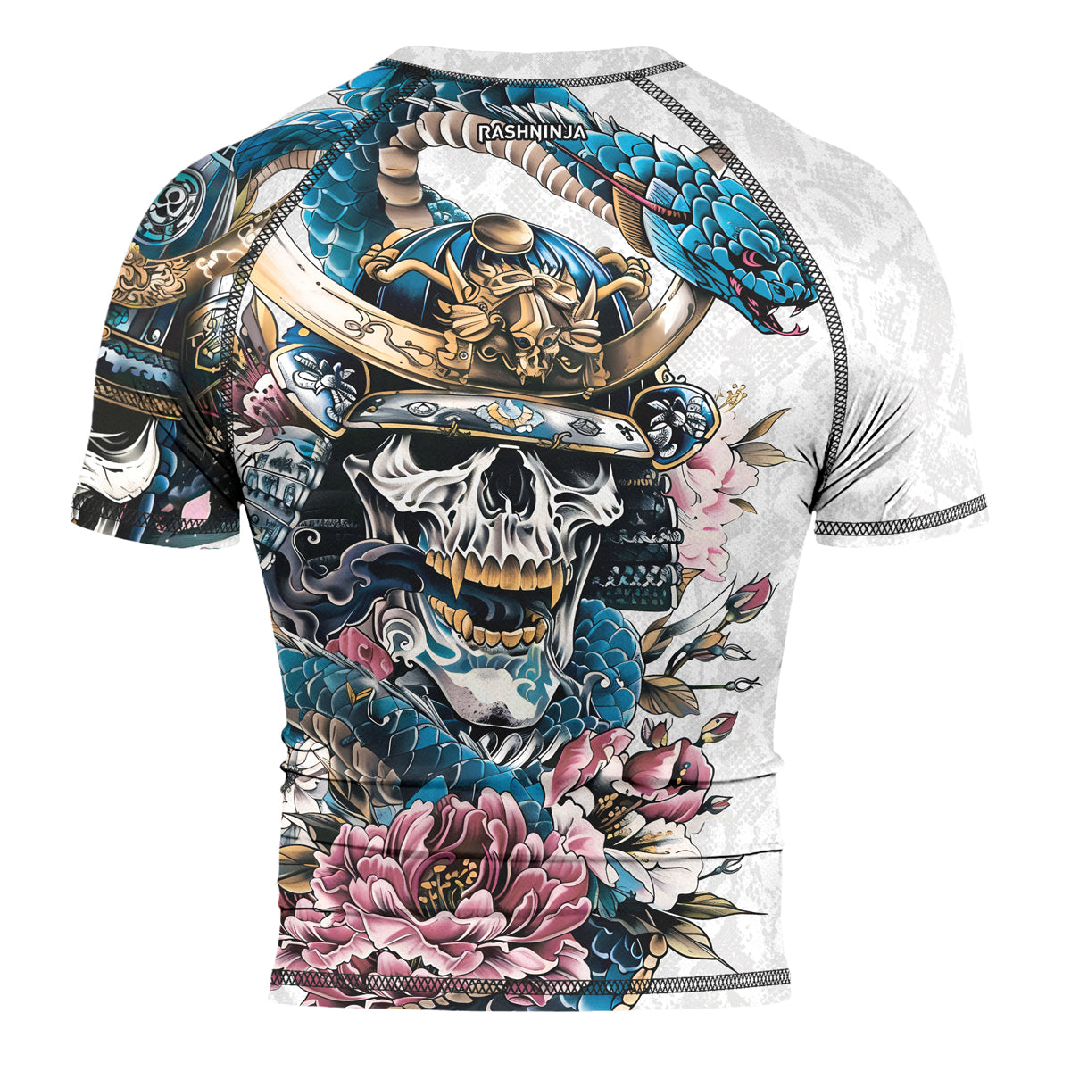 Rashninja Snake Samurai Spirit Men's Short Sleeve Rash Guard

