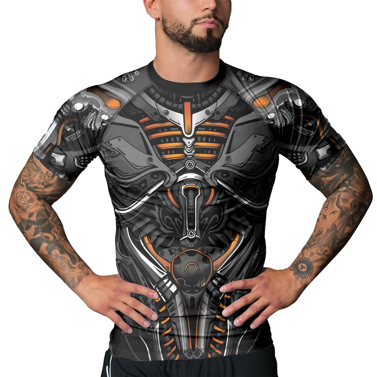 Road Rash Armor Rashninja Cyber Armor Vanguard Men's Short Sleeve Rash Guard
