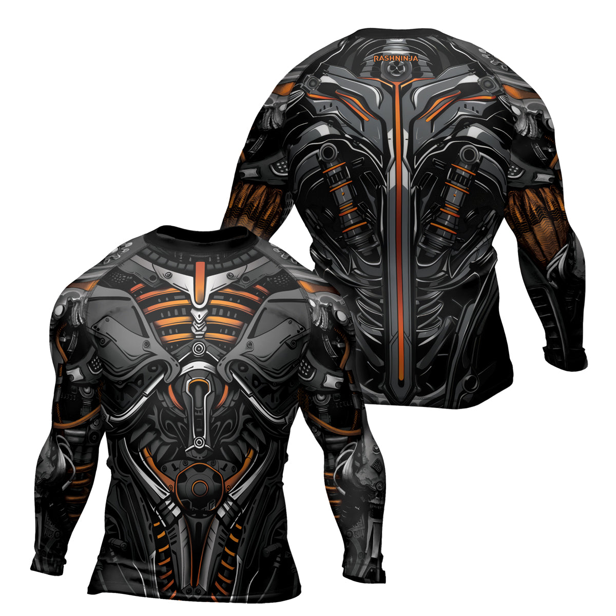 Road Rash Armor Rashninja Cyber Armor Vanguard Men's Long Sleeve Rash Guard