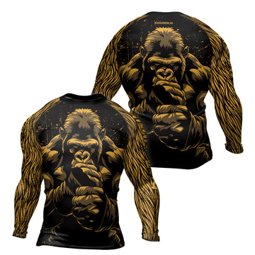 Rashninja Gorilla Jungle King Men's Long Sleeve Rash Guard