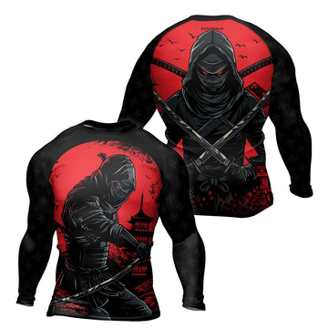 Rashninja Ninja Blood Moon Men's Long Sleeve Rash Guard