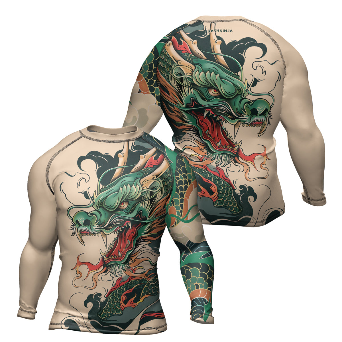 Rashninja Dragon Ascent Glory Men's Long Sleeve Rash Guard