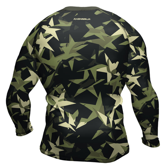 Rashninja Camouflage Star Mirage Men's Long Sleeve Rash Guard