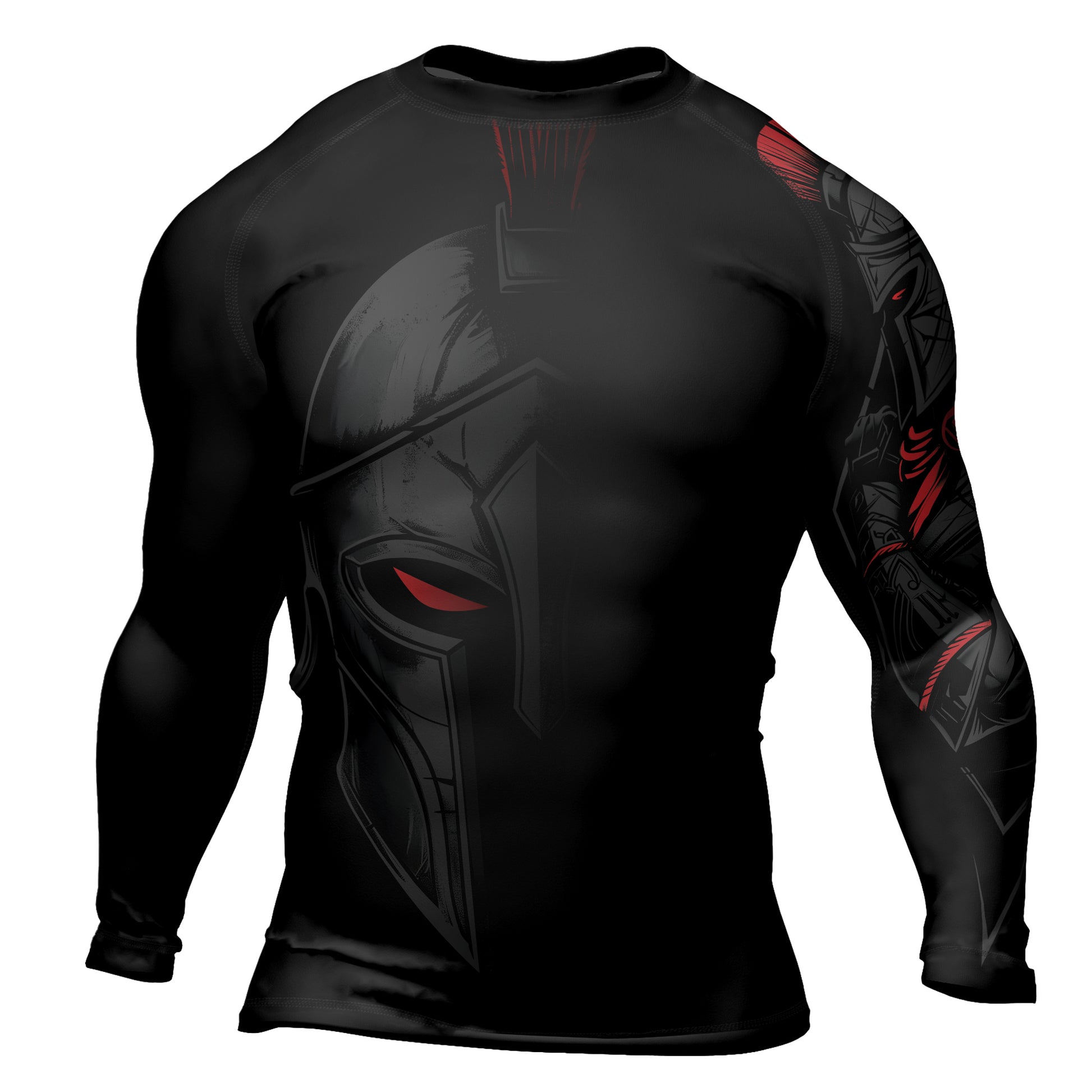 Rashninja Spartan Spear Pattern Men's Long Sleeve Rash Guard
