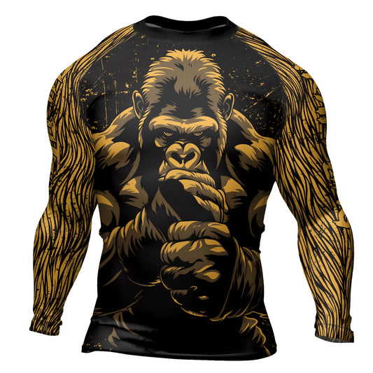 Rashninja Gorilla Jungle King Men's Long Sleeve Rash Guard