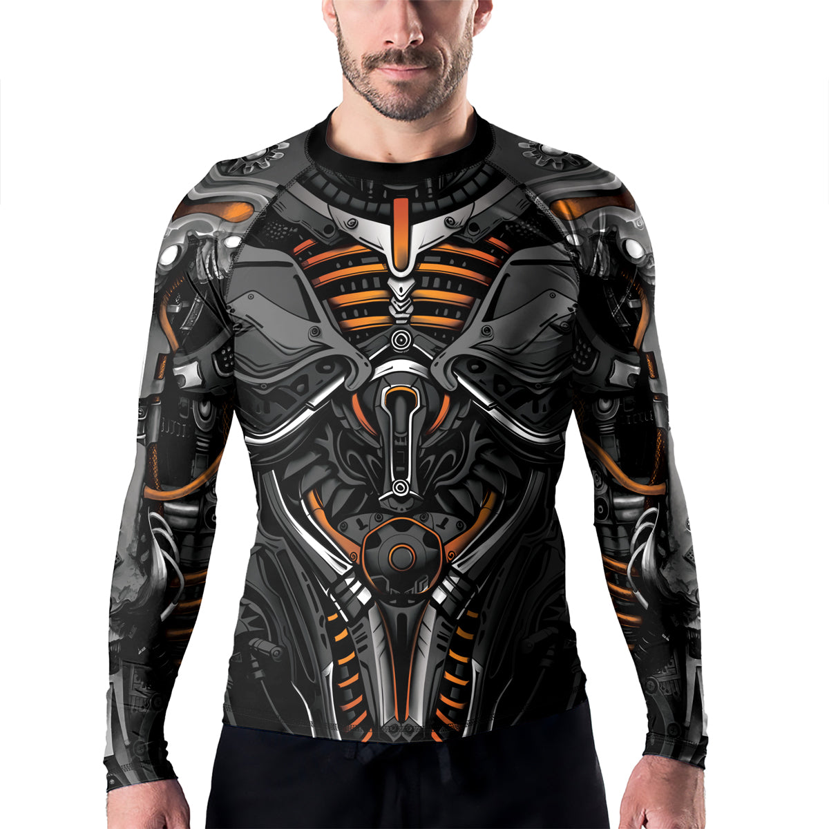 Road Rash Armor Rashninja Cyber Armor Vanguard Men's Long Sleeve Rash Guard