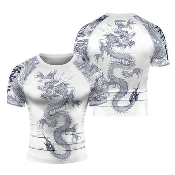 Rashninja Dragon Ember Reign Men's Short Sleeve Rash Guard