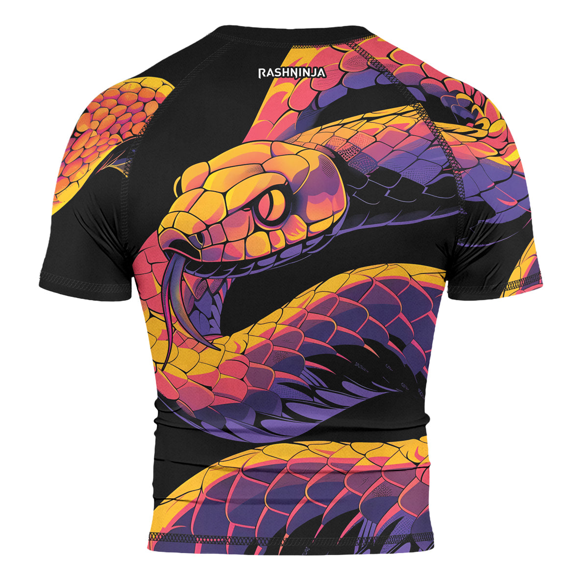 Rashninja Snake Fire Coil Men's Short Sleeve Rash Guard