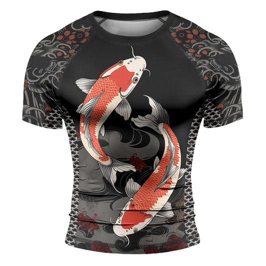 Rashninja Samurai Koi Legacy Men's Short Sleeve Rash Guard