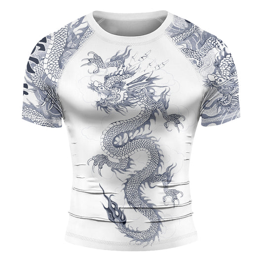 Rashninja Dragon Ember Reign Men's Short Sleeve Rash Guard