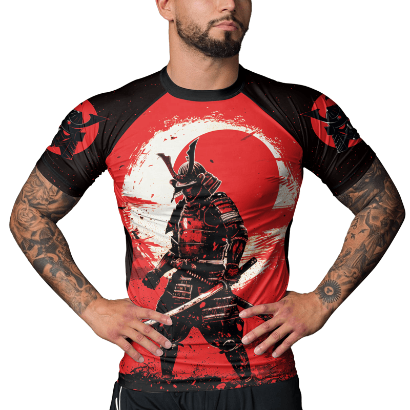 Rashninja Blade of the Samurai Men's Short Sleeve Rash Guard - Rashninja LLC