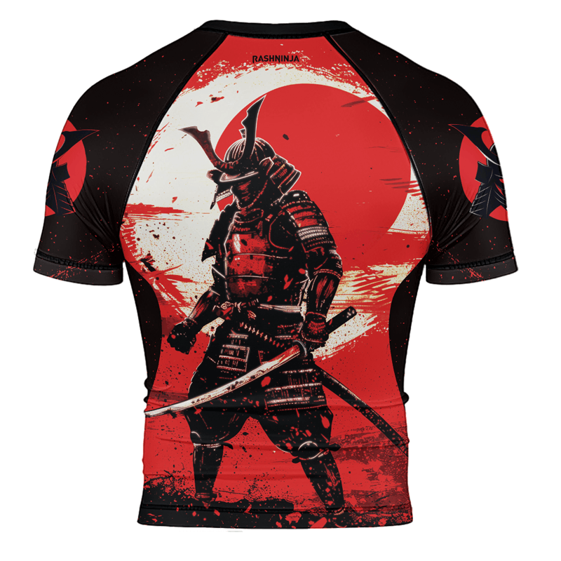 Rashninja Blade of the Samurai Men's Short Sleeve Rash Guard - Rashninja LLC
