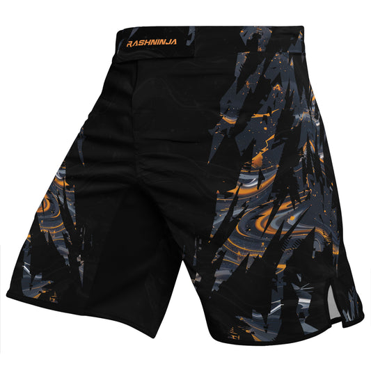 Rashninja Cyber Storm Marble Men's Fight Shorts