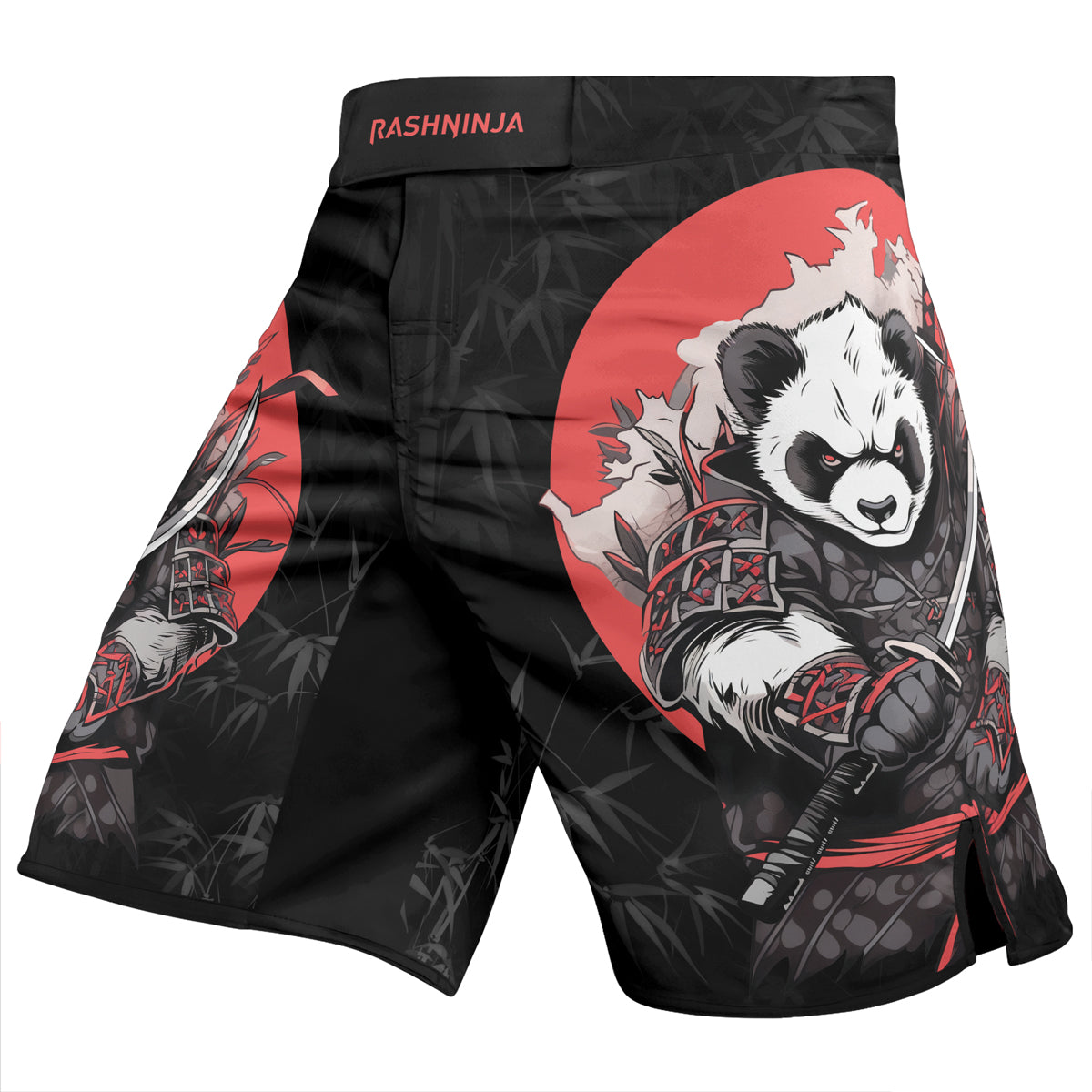Rashninja Panda Samurai Blade Men's Fight Shorts